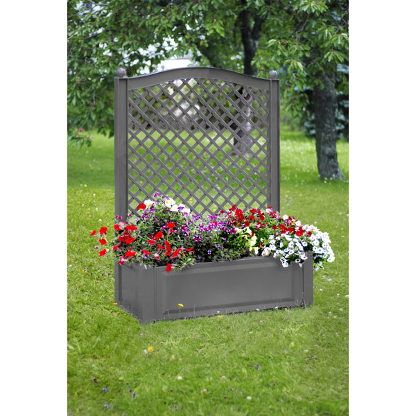 Sol 72 Outdoor Plastic Planter Box with Trellis Wayfair.co.uk
